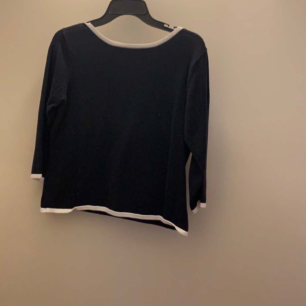 Talbots Womens 3/4 Sleeve Sweater‎ Black Small